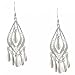 Diamond Cut Chandelier Earrings in Solid Sterling Silver 925
