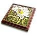 Daisy and Bee Plant Seeds of Joy- Flowers- Floral Art - 8x8 Trivet With 6x6 Ceramic Tile