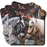 HORSES in LOVE Set of 4 Coasters