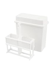 BISS: Plastic Covered 24 Slots Staining Jar Rack White for Microscope Slides - uxcell
