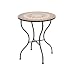 Siena Garden 660001 Tisch Finca, Gestell schwarz, Tischplatte in Mosaik-Optik, � 60 x H 71 cm