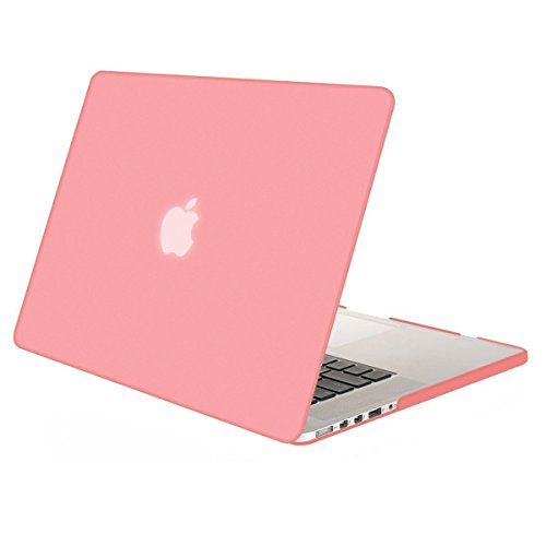 Macbook Pro 13 Inch Retina Display Case Hard Rubberized Soft Touch Snap On Shell Rubber Protector Cover Apple Mac Book Pro 13.3" A1425/A1502 No CD Room Drive- Frosted Matte Pink by Raidfox