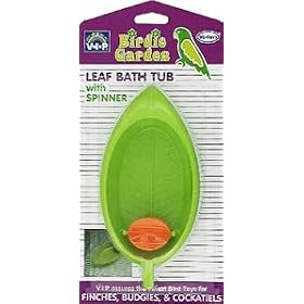 Vo-Toys Leaf Shaped Bath Tub with Spinner Bird Toy by Votoy