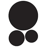 Wallies Peel & Stick Vinyl Wall Decals, Circle Chalkboard Wall Sticker, Set of 3 Circles