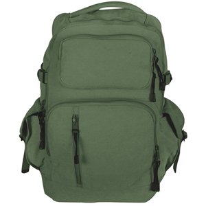 Olive Drab Vintage Retro Yukon Mountaineering Rucksack - 18.5 x 12.5 x 9, Canvas Travel/School Backpack