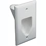 Datacomm Electronics 45-0001-WH Gang Recessed Cable Plate (White)
