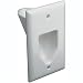 Datacomm Electronics 45-0001-WH Gang Recessed Cable Plate (White)