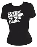 CUTEST MEMBER OF THE BAND BLACK SKINNY FIT LADIES T-SHIRT SMALL