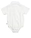 RuggedButts® Infant / Toddler Boys White Dobby Short Sleeve Button Up Bodysuit