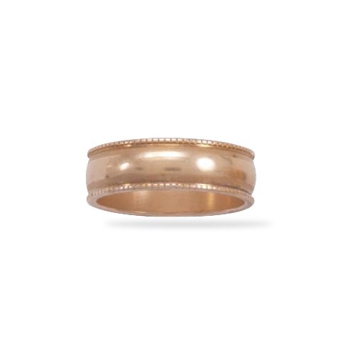 Cleversilver's 6mm Solid Copper With Milgrain