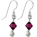 Handcrafted Austrian Crystal Ruby June Birthstone Earrings