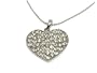 Silver Crystal Heart Pendant Necklace Jewelry