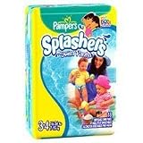 Pampers Splashers Swim Diapers Size 3-4 (16-64lbs) 18 ea, 8 Packs