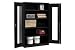 Paramount® Clear View Storage Cabinet Easy Assembly 48x24x78 - Black