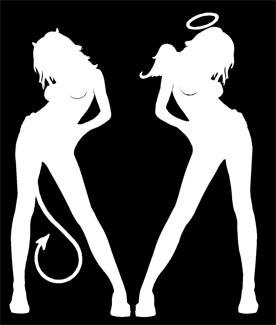 Angel Devil Skin Girl Decal 1