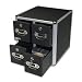 Vaultz VZ01049 4-Drawer Locking CD Storage Cabinet Holds up to 660 CDs (Black with Chrome Accents)