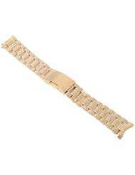 Neewer 24mm Stainless Steel Bracelet Watch Band Strap with Curved Ends -Gold