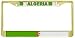 Algeria Algerian Flag Gold Tone Metal License Plate Frame Holder