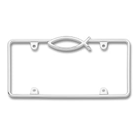 Buy Cruiser Accessories Ichthus Fish Chrome License Plate Frame by Cruiser Accessories now!