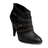 Red Herring- Black 'Lola' zip ankle boot