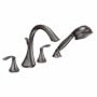 Moen T944ORB Eva Two-Handle High Arc Roman Tub Faucet and Hand Shower without Valve, Oil Rubbed Bronze
