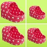 Pet Supplies : 4PC PET HOUSE HOT PINK PAW DESIGN