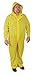Rain Coverall, ANSI Class: Unrated, XL, Yellow, High Visibility: No