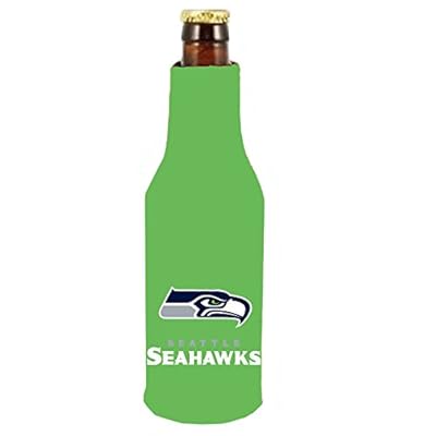 Seattle Seahawks NFL Team Logo Drink Beer Beverage Bottle Insulated Picnic Outdoor Party Beach BBQ Kooler Bottle Cooler - 12oz Classic Bottle Koozie