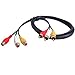 SF Cable, 3 RCA Male to 3 RCA Female Audio Video Extension Cable (6 Feet)