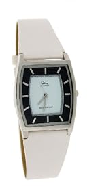 Q&Q Unisex Slim Elegant Leather Band Watch #Q312-311Y
