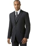 Sean John - Sean John Two Button Navy Stripe Wool, Silk, and Linen Sport Coat