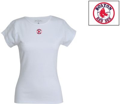 MLB Boston Red Sox White Womens Signature Tee