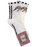 R: Catimini White Socks With Black Accents And Elephants