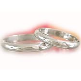 Atrus【アトラス工房】ペアリング シンプル甲丸タイプ 結婚指輪 ホワイトゴールドK18 K18WG リング 指輪 マリッジリング