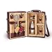 Picnic Time Manhattan Insulated Two-Bottle Cocktail Case/Bar Tool Kit, Mahogany