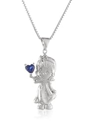 Precious Moments Sterling Silver Girl Angel Pendant Necklace, 18"
