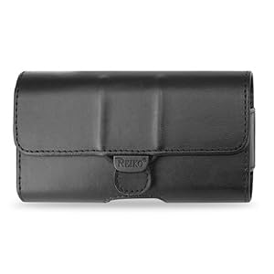 Leather Pouch Protective Carrying Cell Phone Case for Apple iPhone 4 16GB 32GB / 3GS - 16GB 32GB 3G - 8GB / HTC Hero HTC Desire / LG Optimus T T-Mobile Optimus S Sprint Vu / CU920 / CU915 / Motorola Bravo Flipside AT&T Droid 2 (Global) Verizon / A855 / Clutch i465 Roi / PCD Razzle TXT8030 Pantech Laser AT&T Ease / Samsung Solstice II AT&T R350 / Sharp FX / Sony Ericsson Aspen - Black