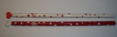 My Valentine Heart HB #2 School Pencil, Heart Topper, No Eraser. 12 Pack.