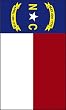 North Carolina State Flag Regular Size Applique Flag