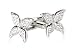 Gorgeous Diamond CZ Pave Silver Plated Butterfly Cufflinks with Presentation Box