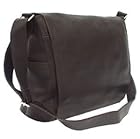 Piel Leather Urban Messenger Bag Black