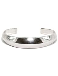 Thaipradub Jewelry Thailand Handmade Sterling Silver Cuff Bangle Bracelet, Color Silver 2.7"(with Gift Bag)