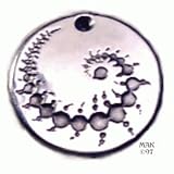 Crop Circle Spiral - Pewter Pendant