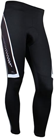 Kukaze Mens Fleece Thermal Winter Cycling Pants 3D Gel Padded Bike Bicylce Tights