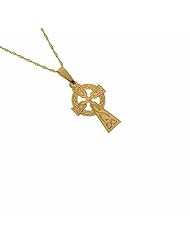 10 Carat Gold Irish Celtic Cross Pendant - Guaranteed Delivery for Valentines Day