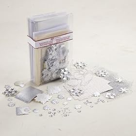 Do It Yourself Christmas Card Kit - Silver & Sparkle (20 Count)