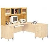 Bush Desk Hutch Only - Desk sold separately (Maple) (71W x 12.5D x 36H)