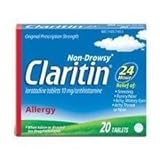 Claritin Indoor & Outdoor Allergies, Non-Drowsy, Original Prescription Strength, Tablets, 30 ct.