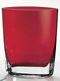 DEEP RED CRYSTAL POCKET VASE