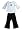 Rubbies - Girls 2-Piece Pant Set, Blue (Size 4)